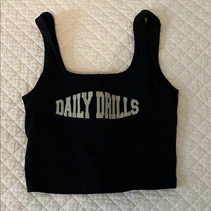 Daily Drills Black Crop Top